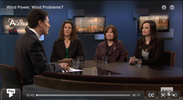 On its March 25th program, The Agenda panel on wind energy featured three expert women. The fourth guest, not present in the studio, was male.