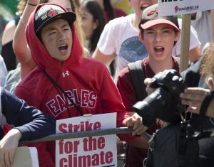 climate strike rally